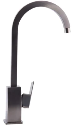 ALFI Brushed Nickel Gooseneck Single Hole Bathroom Faucet, AB3470-BN