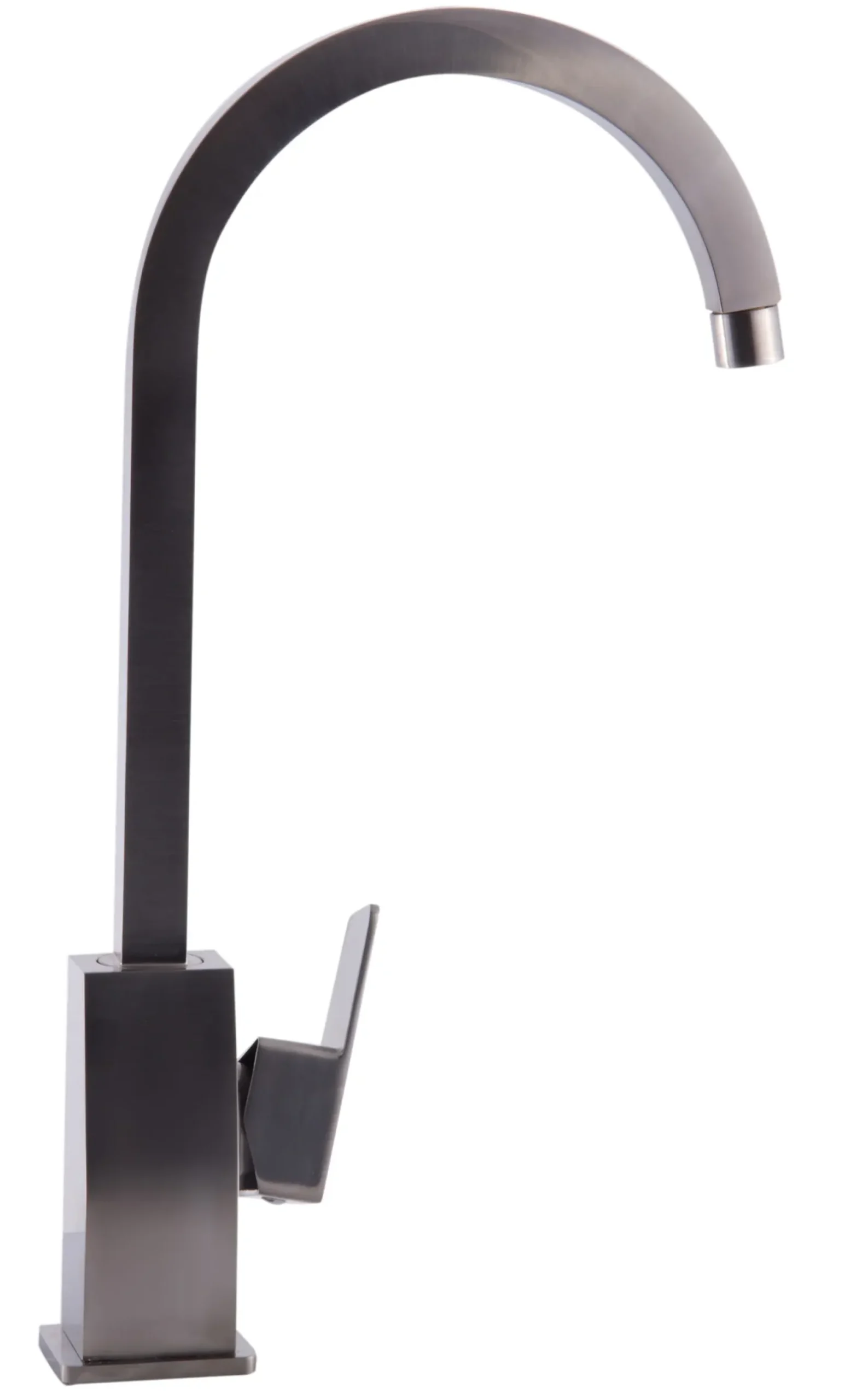 ALFI Brushed Nickel Gooseneck Single Hole Bathroom Faucet, AB3470-BN