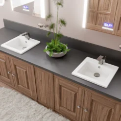 ALFI Brushed Nickel Modern Single Hole Bathroom Faucet, AB1470-BN