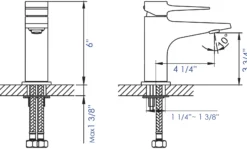 ALFI Brushed Nickel Modern Single Hole Bathroom Faucet, AB1770-BN