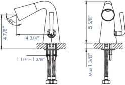 ALFI Brushed Nickel Single Hole Cone Waterfall Bathroom Faucet, AB1788-BN