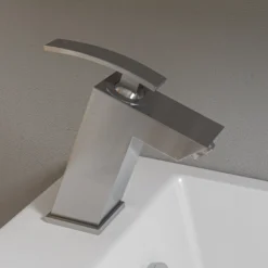 ALFI Brushed Nickel Single Lever Bathroom Faucet, AB1628-BN