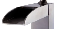 ALFI Brushed Nickel Single Hole Tall Waterfall Bathroom Faucet, AB1597-BN