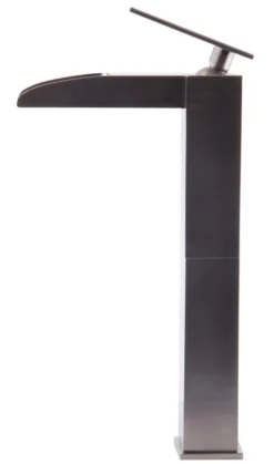 ALFI Brushed Nickel Single Hole Tall Waterfall Bathroom Faucet, AB1597-BN