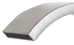 ALFI Brushed Nickel Square Body Curved Spout Single Lever Bathroom Faucet, AB1258-BN