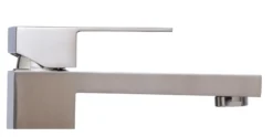 ALFI Brushed Nickel Tall Square Single Lever Bathroom Faucet, AB1129-BN