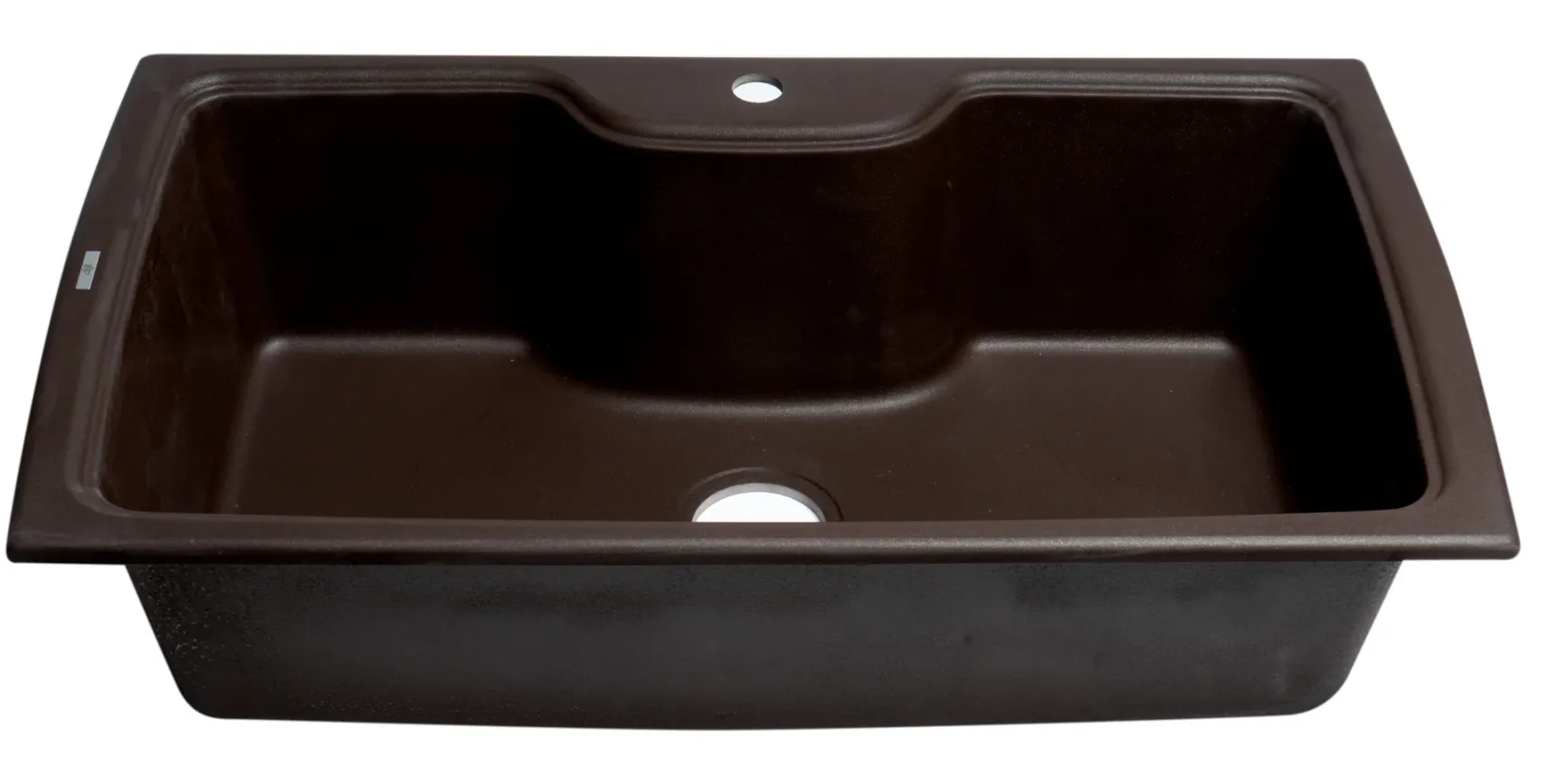 ALFI Chocolate 35" Drop-In Single Bowl Granite Composite Kitchen Sink, AB3520DI-C