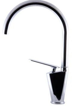 ALFI Polished Chrome Gooseneck Single Hole Bathroom Faucet, AB3600-PC