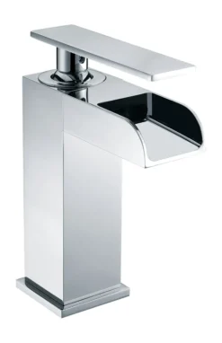 ALFI Polished Chrome Single Hole Waterfall Bathroom Faucet, AB1598-PC
