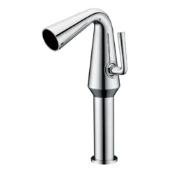 ALFI Polished Chrome Single Hole Tall Cone Waterfall Bathroom Faucet, AB1792-PC