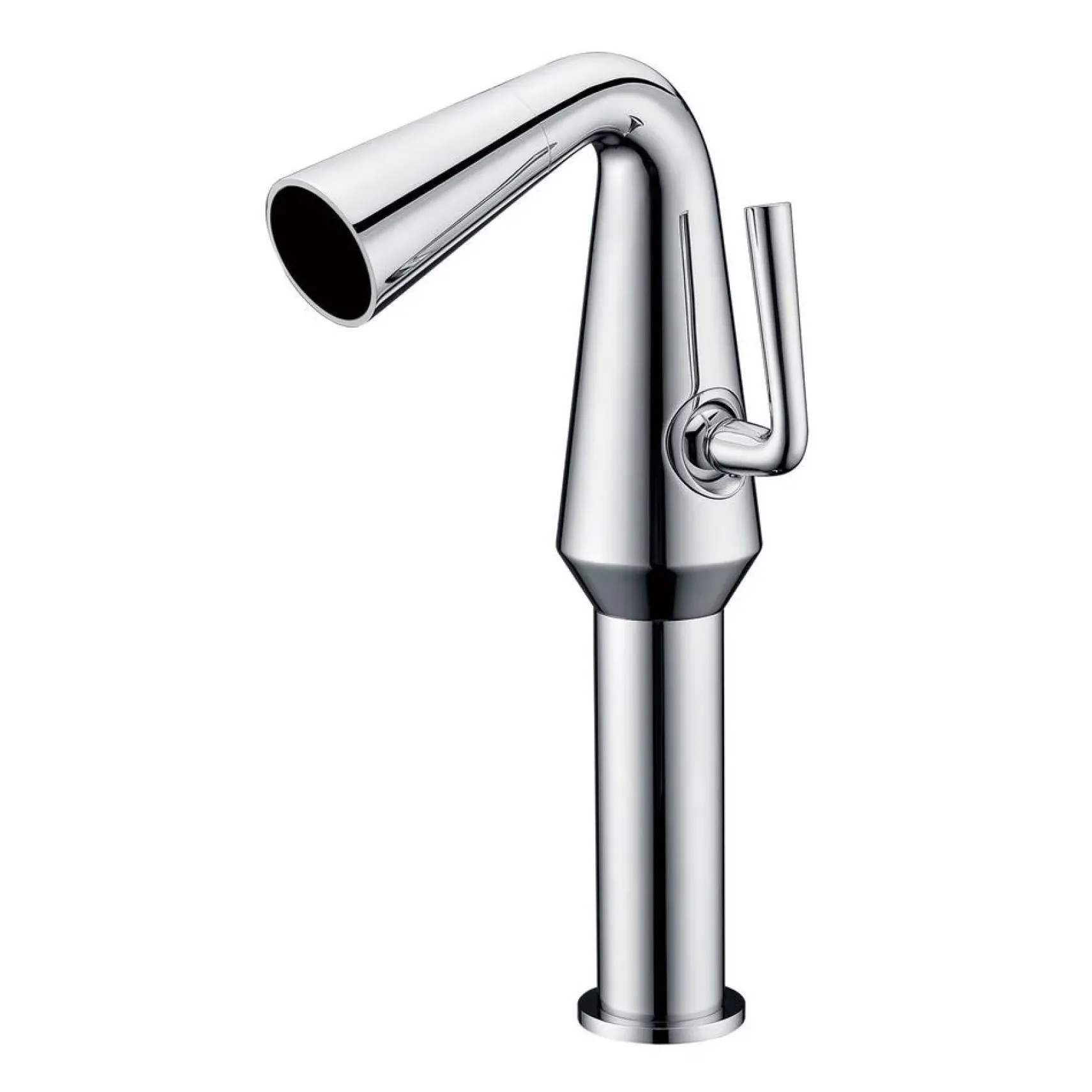 ALFI Polished Chrome Single Hole Tall Cone Waterfall Bathroom Faucet, AB1792-PC