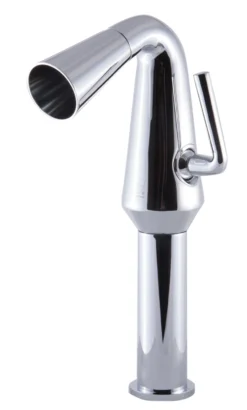 ALFI Polished Chrome Single Hole Tall Cone Waterfall Bathroom Faucet, AB1792-PC