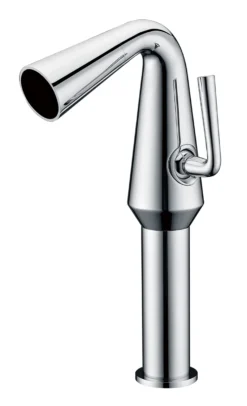 ALFI Polished Chrome Single Hole Tall Cone Waterfall Bathroom Faucet, AB1792-PC