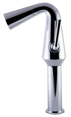 ALFI Polished Chrome Single Hole Tall Cone Waterfall Bathroom Faucet, AB1792-PC