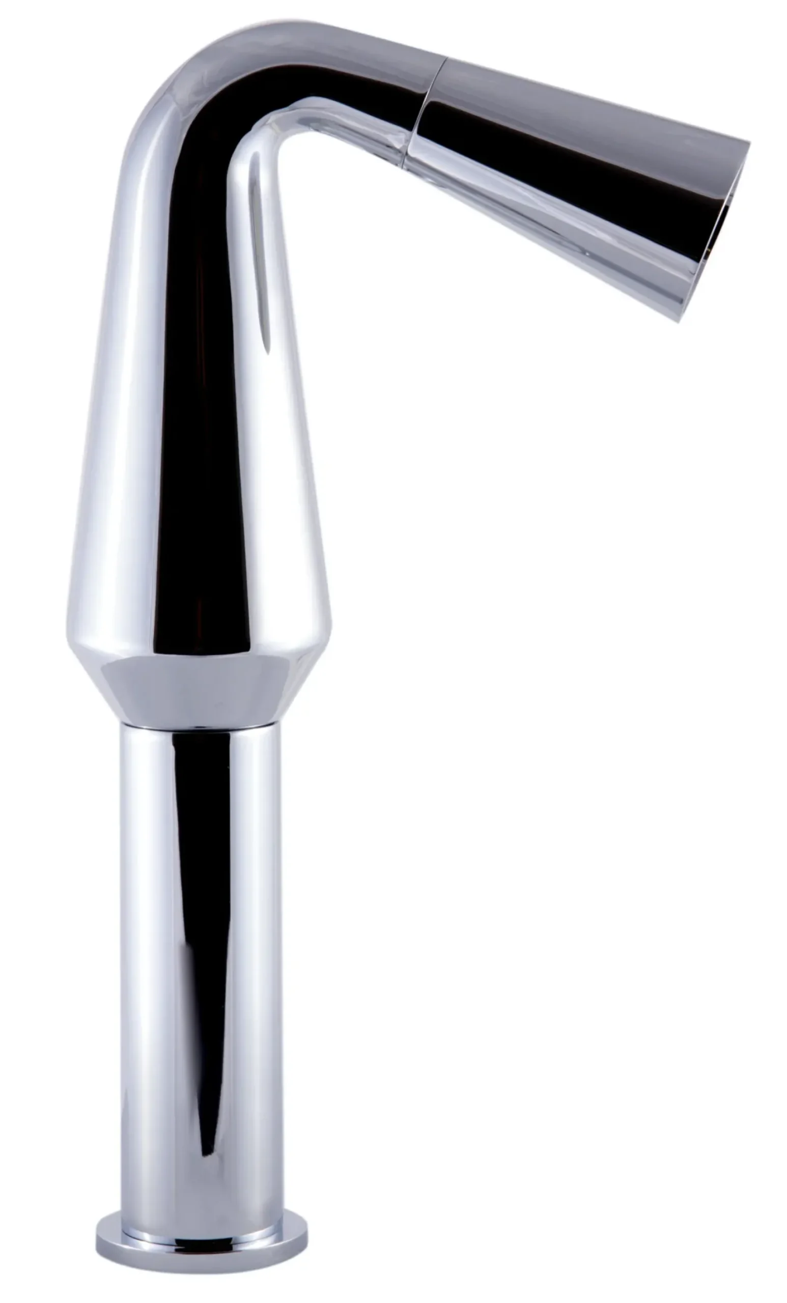 ALFI Polished Chrome Single Hole Tall Cone Waterfall Bathroom Faucet, AB1792-PC