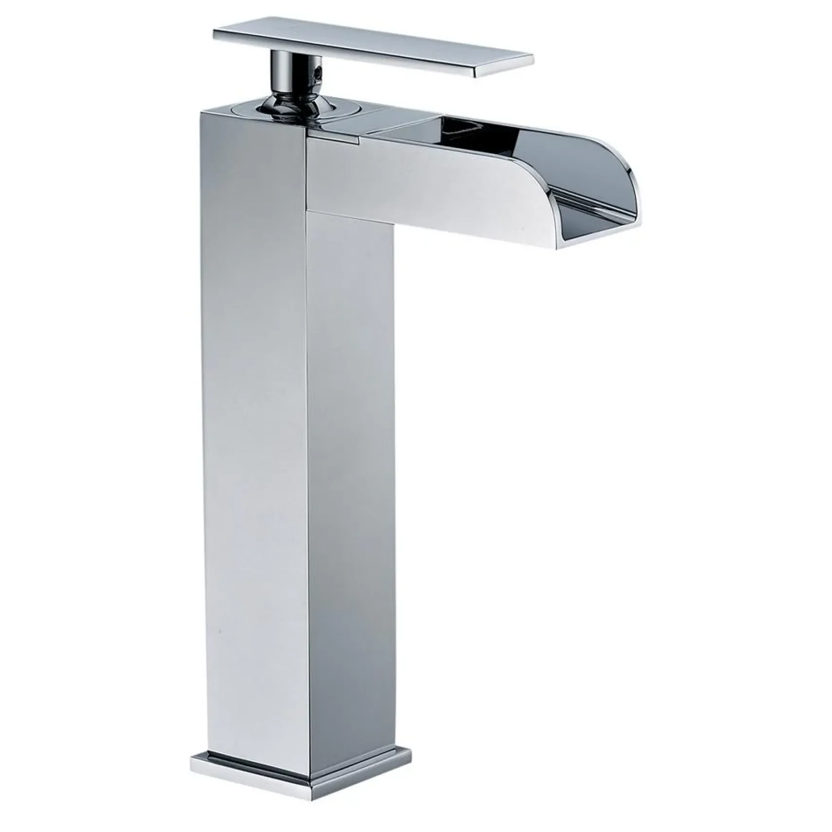 ALFI Polished Chrome Single Hole Tall Waterfall Bathroom Faucet, AB1597-PC