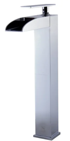 ALFI Polished Chrome Single Hole Tall Waterfall Bathroom Faucet, AB1597-PC