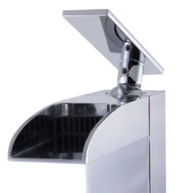 ALFI Polished Chrome Single Hole Tall Waterfall Bathroom Faucet, AB1597-PC