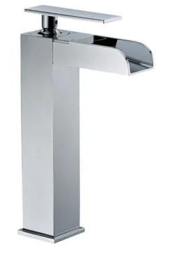 ALFI Polished Chrome Single Hole Tall Waterfall Bathroom Faucet, AB1597-PC