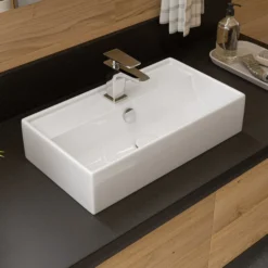 ALFI Polished Chrome Single Hole Modern Bathroom Faucet, AB1779-PC