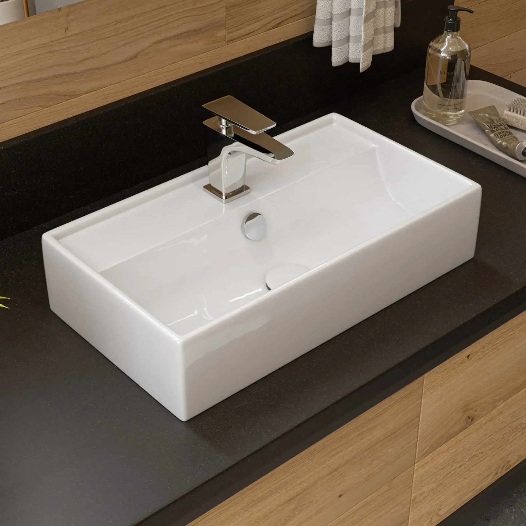 ALFI Polished Chrome Single Hole Modern Bathroom Faucet, AB1779-PC