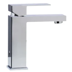 ALFI Polished Chrome Square Single Lever Bathroom Faucet, AB1229-PC