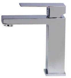 ALFI Polished Chrome Square Single Lever Bathroom Faucet, AB1229-PC
