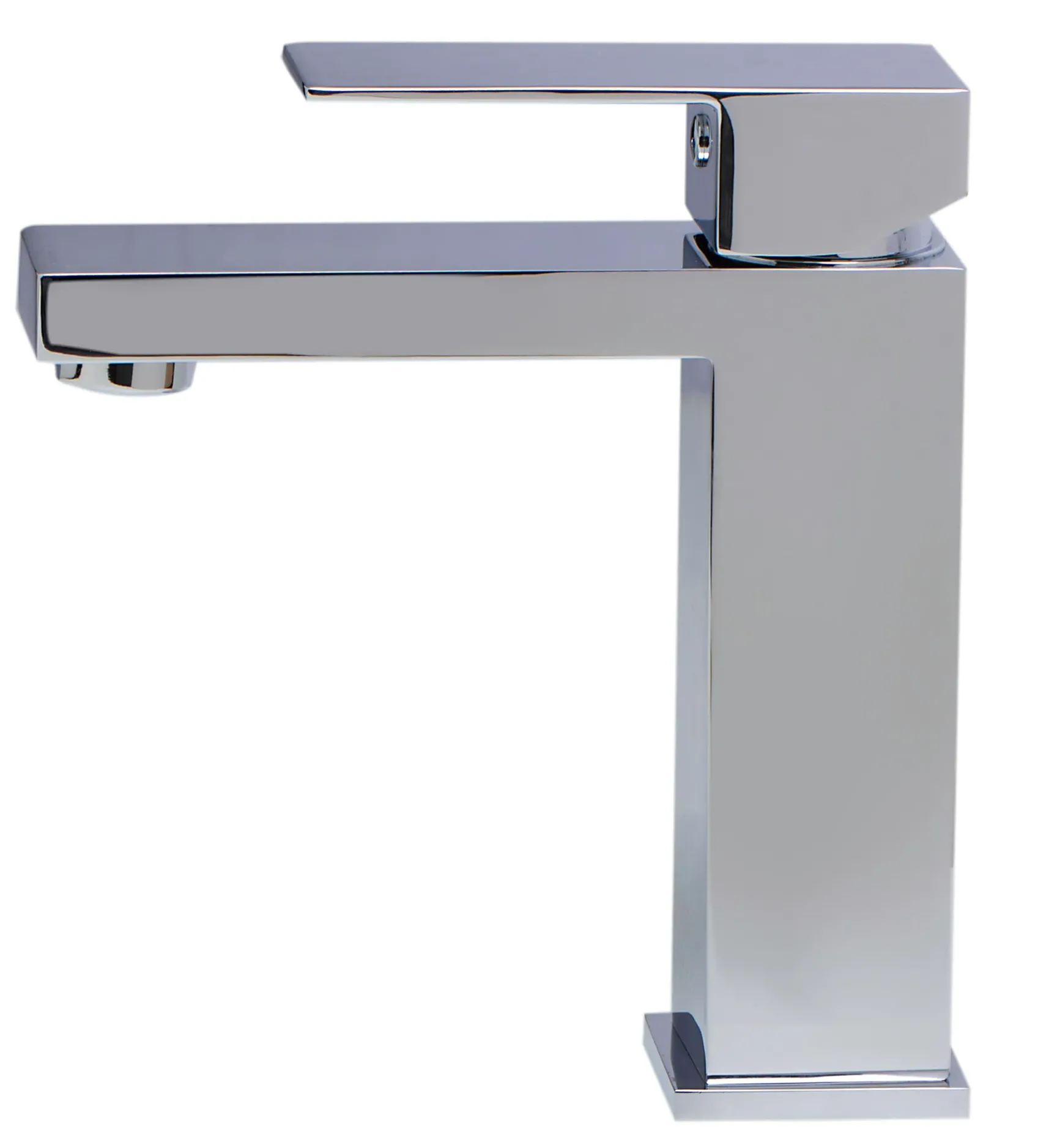 ALFI Polished Chrome Square Single Lever Bathroom Faucet, AB1229-PC