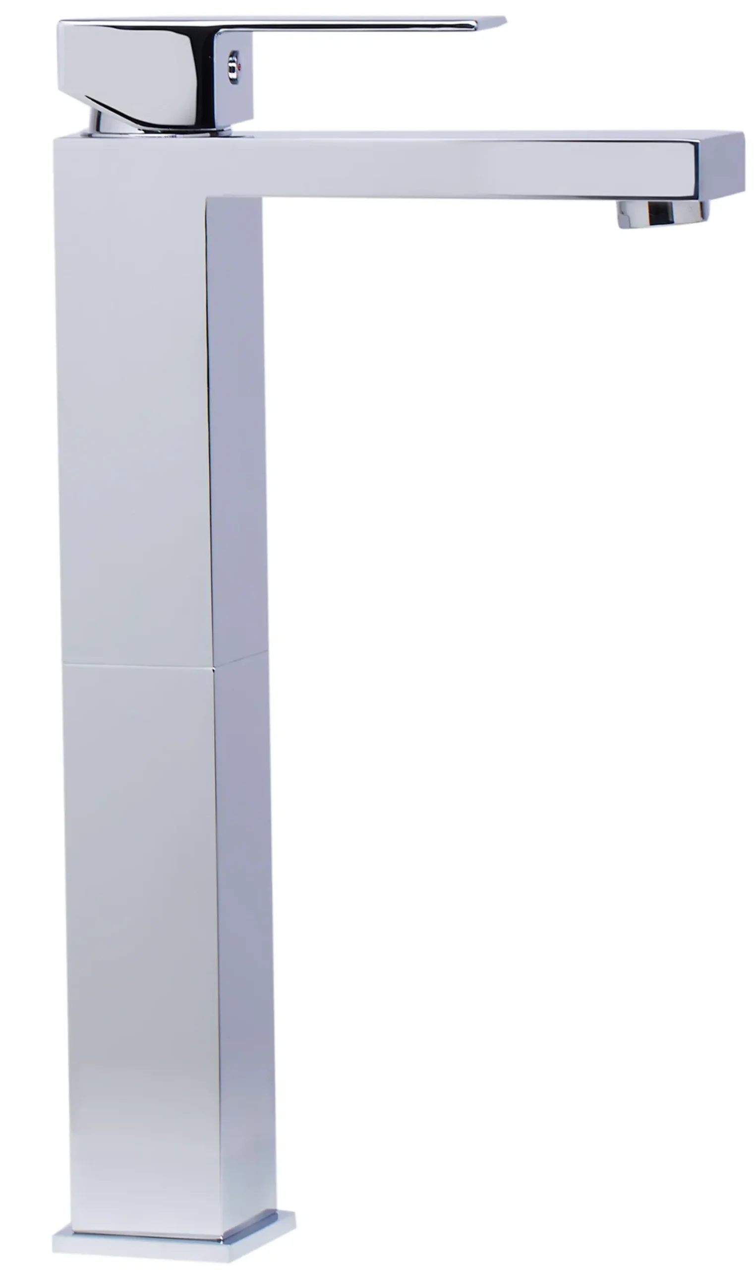ALFI Polished Chrome Tall Square Single Lever Bathroom Faucet, AB1129-PC