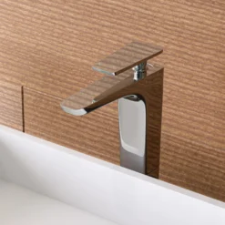 ALFI Polished Chrome Tall Single Hole Modern Bathroom Faucet, AB1778-PC