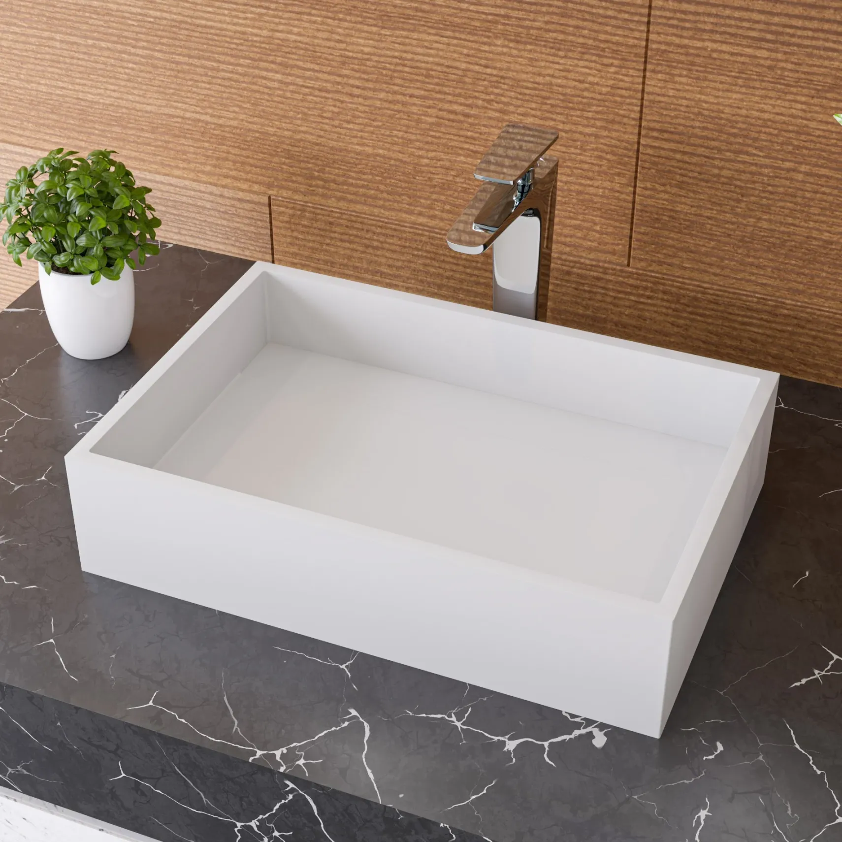 ALFI Polished Chrome Tall Single Hole Modern Bathroom Faucet, AB1778-PC