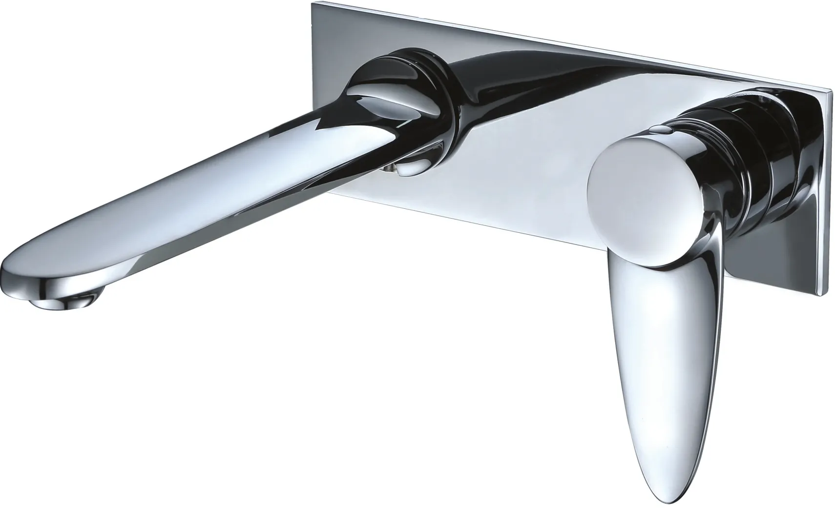 ALFI Polished Chrome Wall Mounted Modern Bathroom Faucet, AB1772-PC