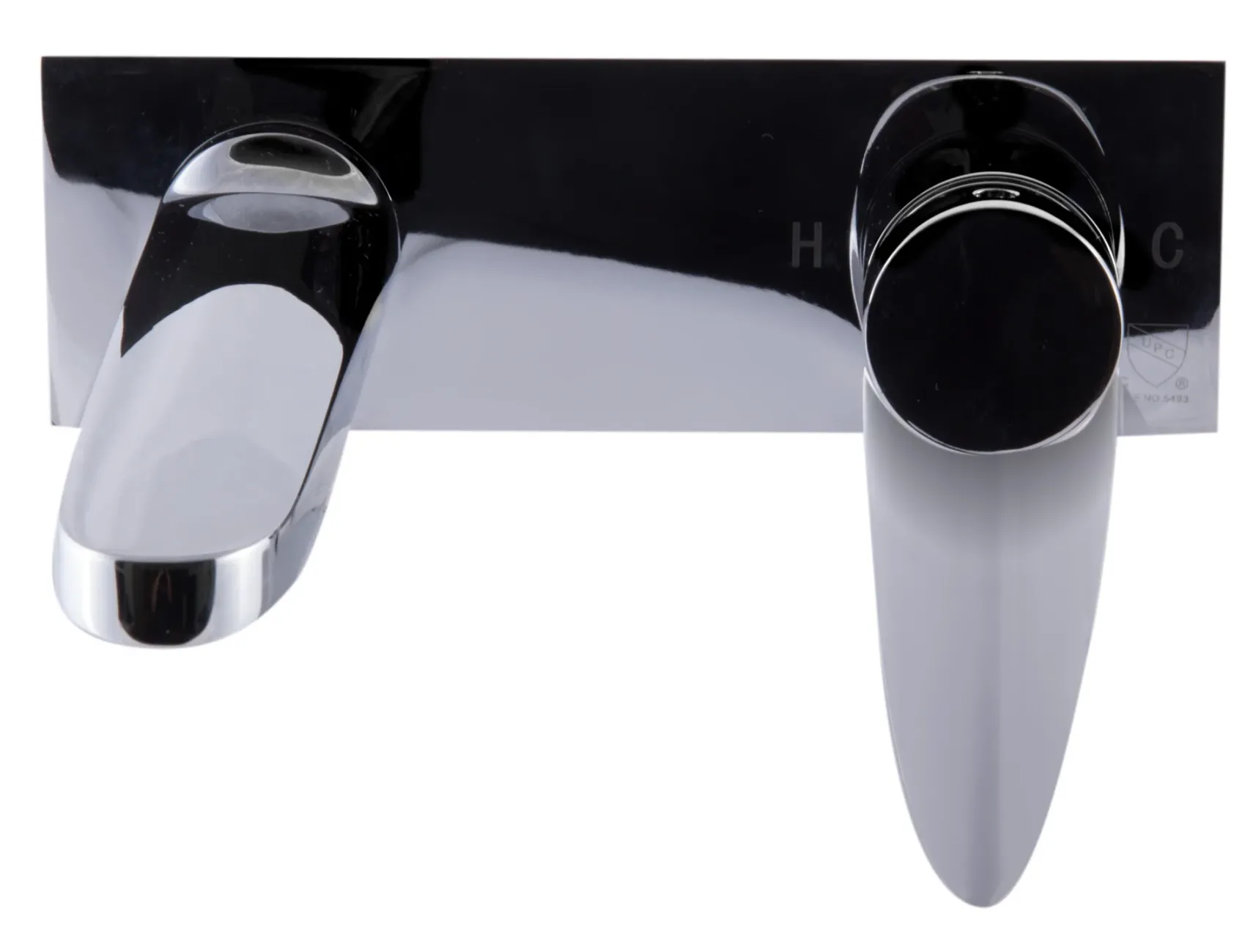 ALFI Polished Chrome Wall Mounted Modern Bathroom Faucet, AB1772-PC
