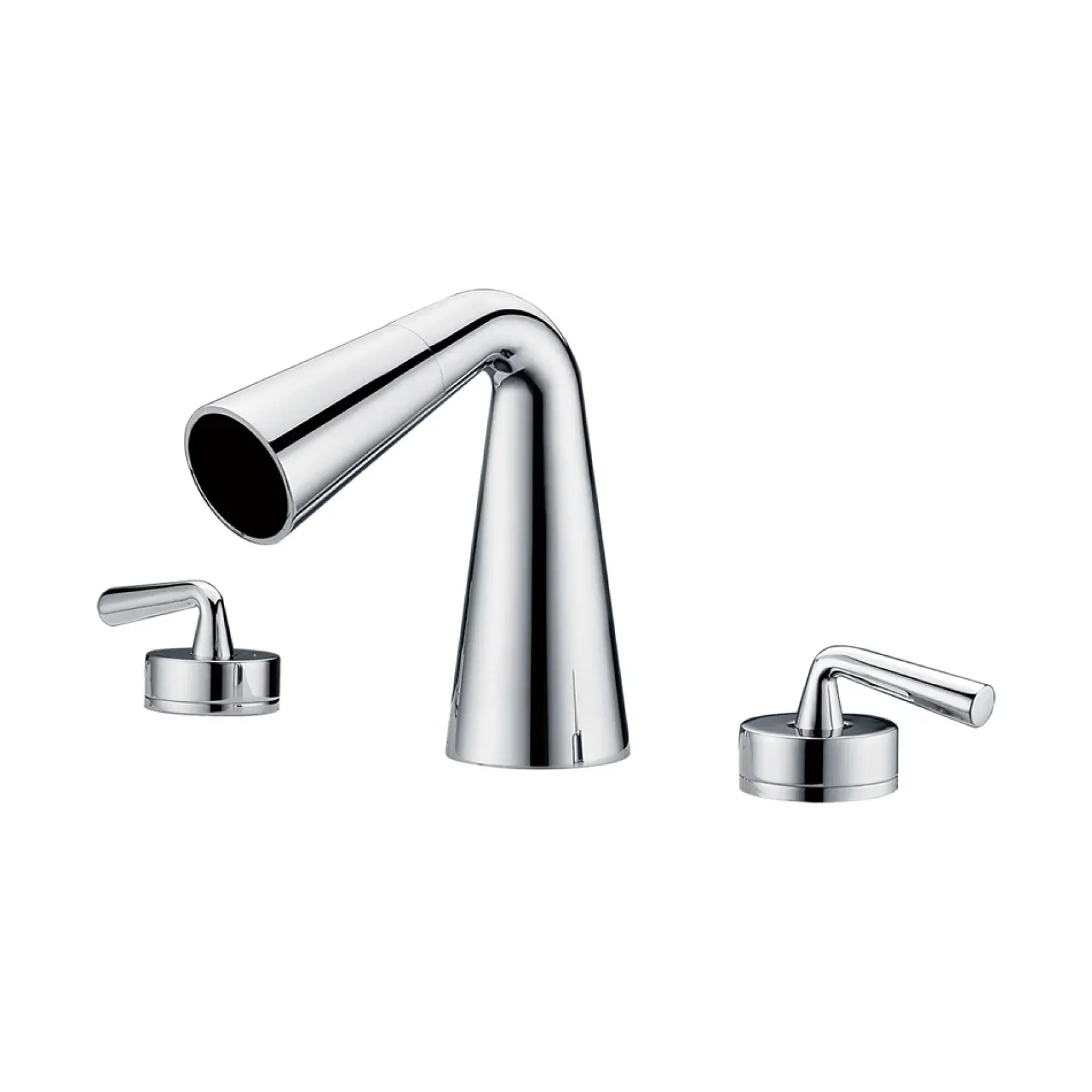 ALFI Polished Chrome Widespread Cone Waterfall Bathroom Faucet, AB1790-PC