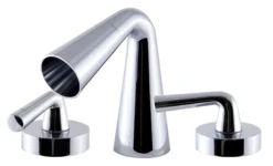 ALFI Polished Chrome Widespread Cone Waterfall Bathroom Faucet, AB1790-PC