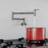 ALFI Polished Stainless Steel Retractable Pot Filler Faucet, AB5019-PSS