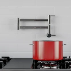 ALFI Polished Stainless Steel Retractable Pot Filler Faucet, AB5019-PSS