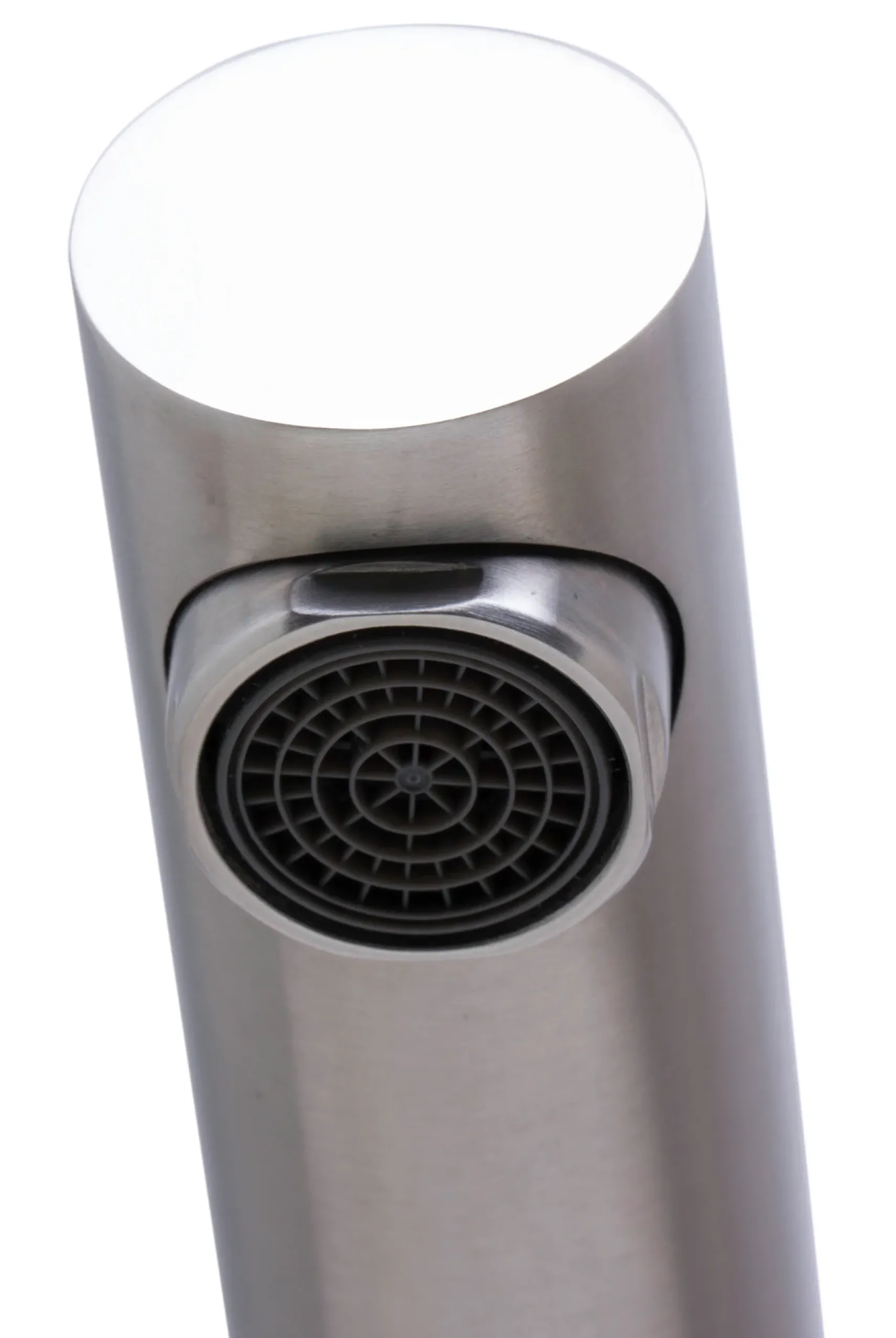 ALFI Solid Brushed Stainless Steel Pull Out Single Hole Kitchen Faucet, AB2025-BSS