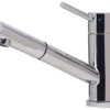 ALFI Solid Polished Stainless Steel Pull Out Single Hole Kitchen Faucet, AB2025-PSS