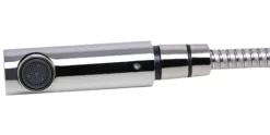 ALFI Solid Polished Stainless Steel Pull Out Single Hole Kitchen Faucet, AB2025-PSS