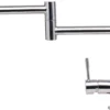 ALFI Solid Polished Stainless Steel Retractable Single Hole Kitchen Faucet, AB2038-PSS