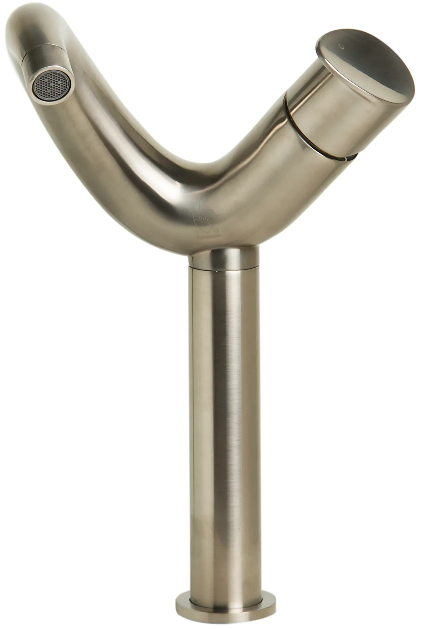 ALFI Tall Wave Brushed Nickel Single Lever Bathroom Faucet, AB1570-BN