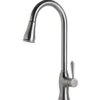 ALFI Traditional Solid Brushed Stainless Steel Pull Down Kitchen Faucet, AB2043-BSS