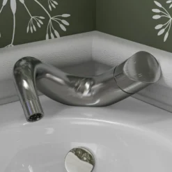 ALFI Wave Brushed Nickel Single Lever Bathroom Faucet, AB1572-BN