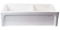 ALFI 36" Arched Double Bowl Thick Wall Fireclay Farmhouse Sink, Biscuit, AB3618ARCH-B