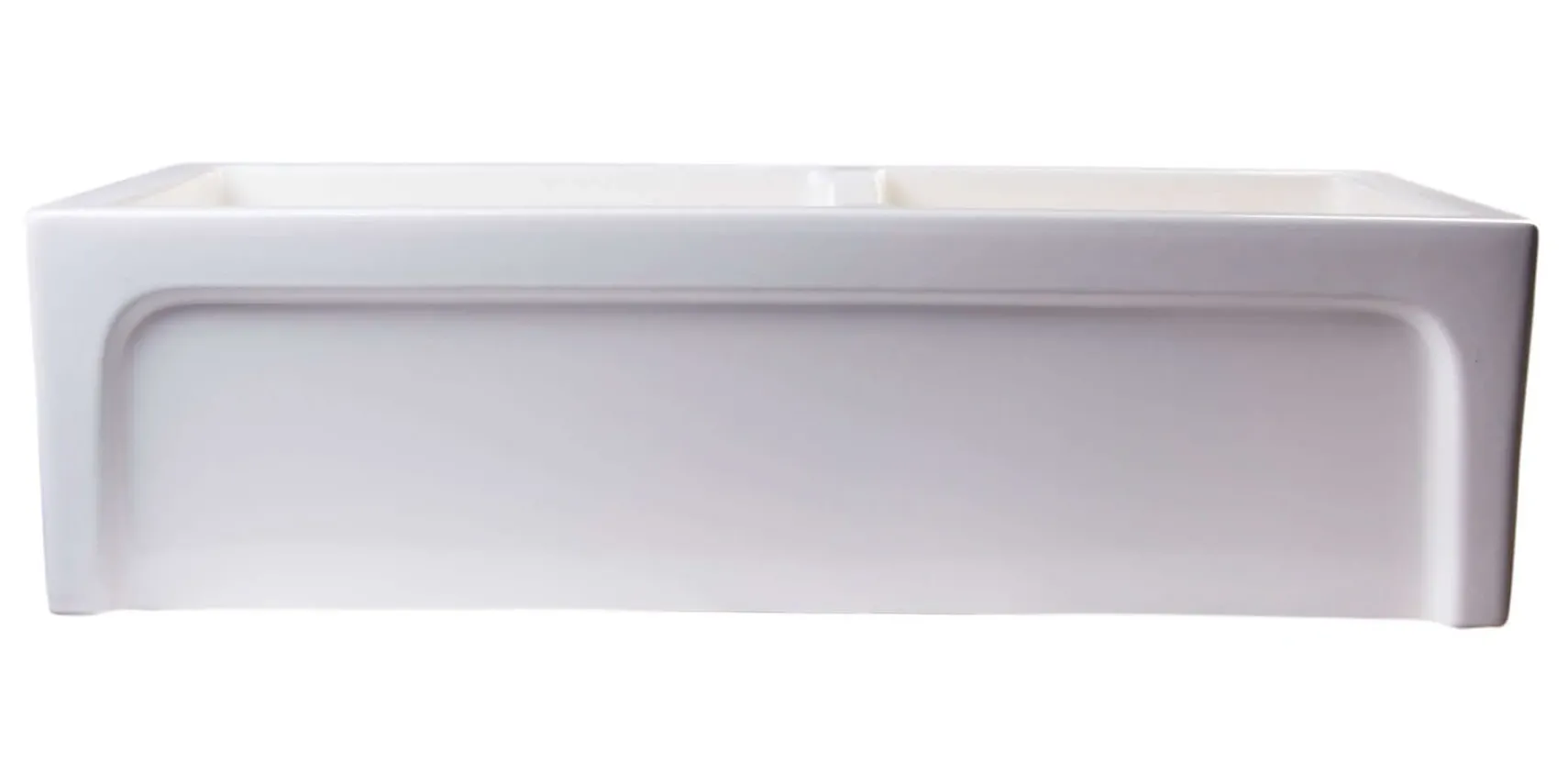 ALFI 36" Arched Double Bowl Thick Wall Fireclay Farmhouse Sink, Biscuit, AB3618ARCH-B