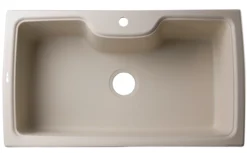 ALFI Biscuit 35" Drop-In Single Bowl Granite Composite Kitchen Sink, AB3520DI-B