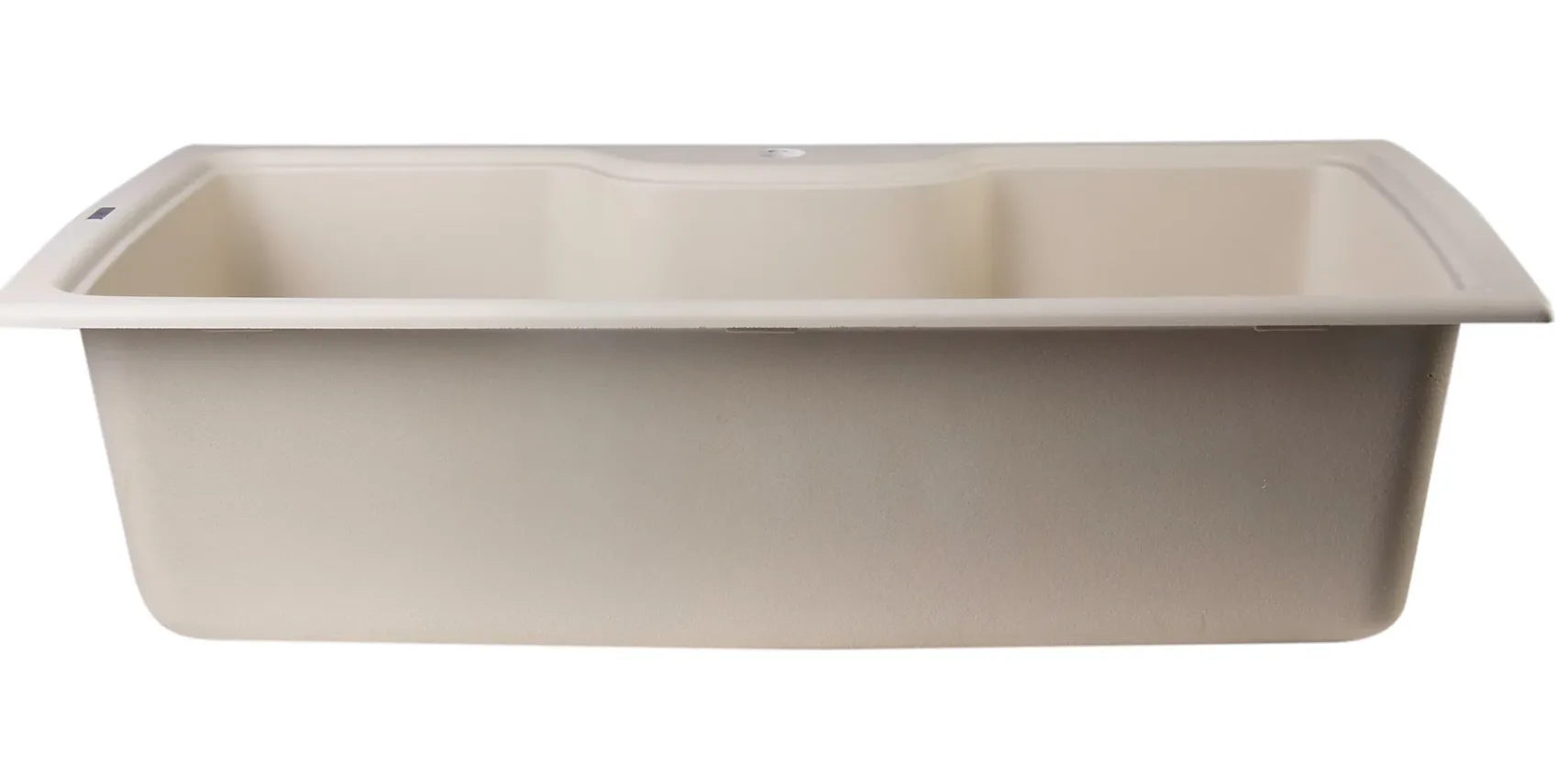 ALFI Biscuit 35" Drop-In Single Bowl Granite Composite Kitchen Sink, AB3520DI-B