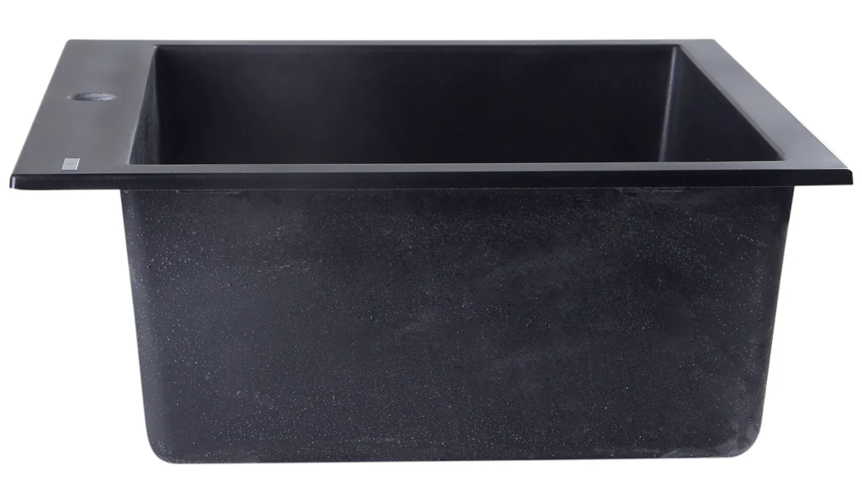 ALFI Black 24" Drop-In Single Bowl Granite Composite Kitchen Sink, AB2420DI-BLA