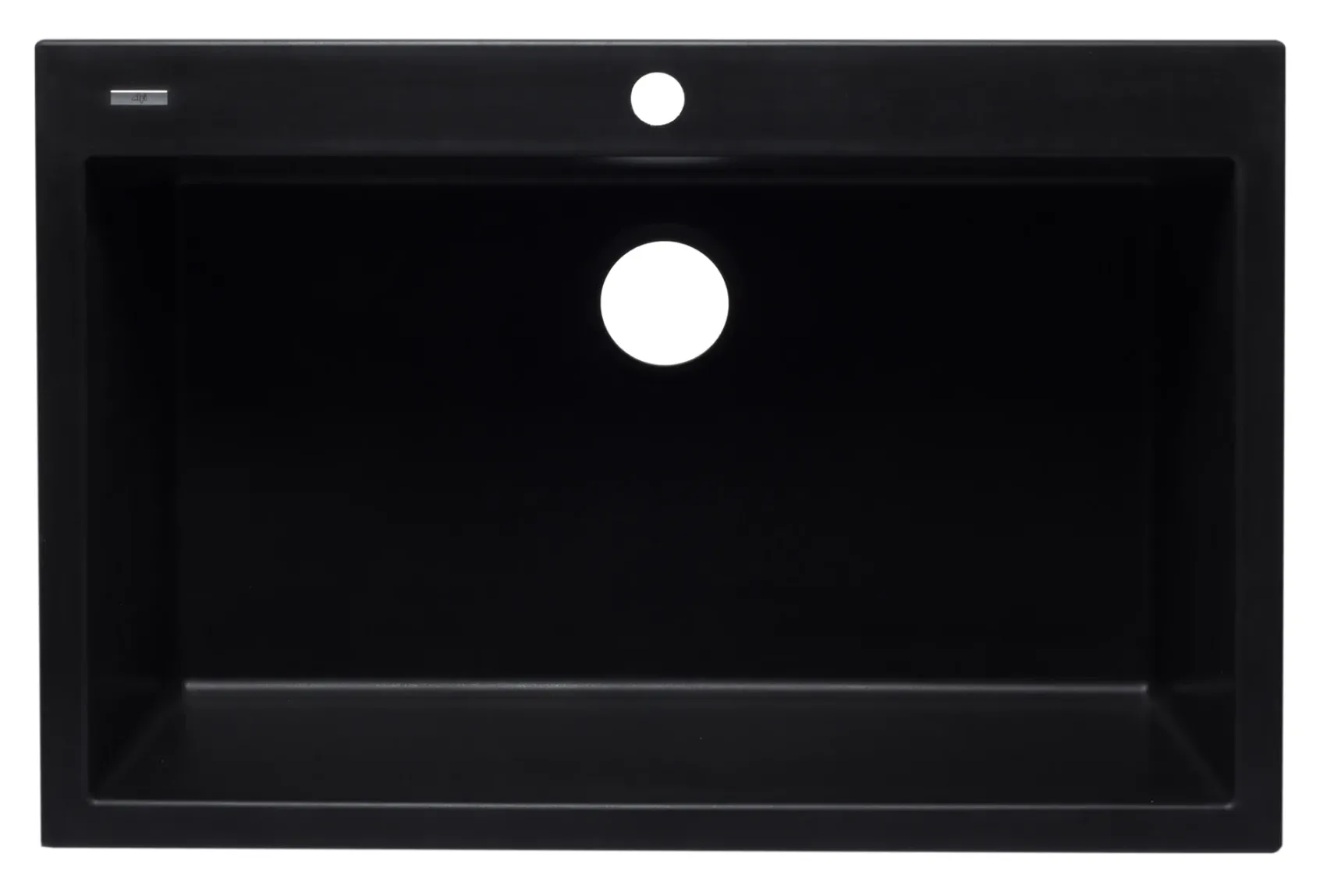 ALFI Black 33" Single Bowl Drop In Granite Composite Kitchen Sink, AB3322DI-BLA